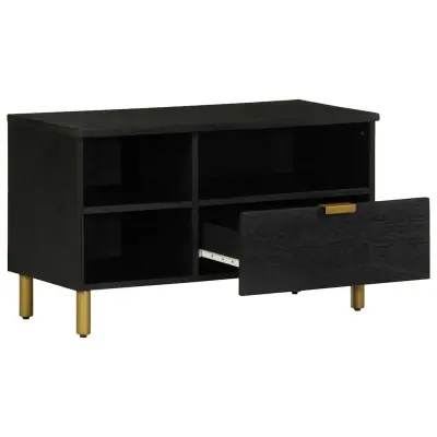 TV omarica - TV enota - Televizijska omarica črna 80x33x46 cm iz umetnega lesa