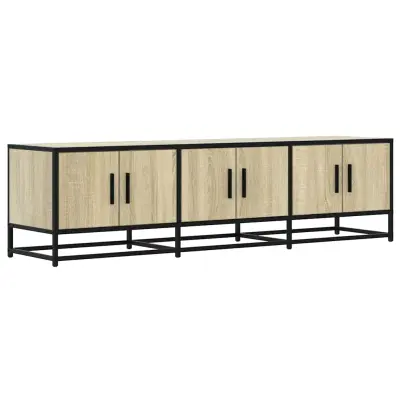 TV omarica - TV stojalo - Televizijska omarica sonoma hrast 150x35x41 cm inženirski les in kovina
