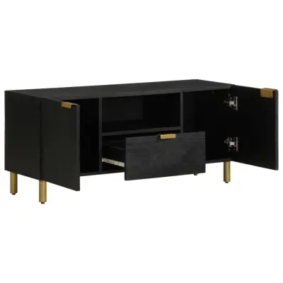 TV omarica - TV enota - Televizijska omarica črna 105x33x46 cm iz umetnega lesa