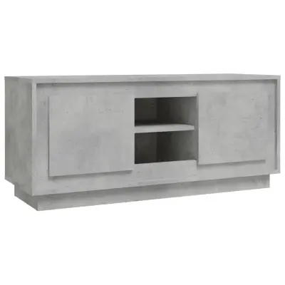 TV omarica - TV stojalo - Televizijska omarica betonsko siva 102x35x45 cm inženirski les