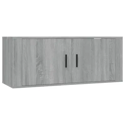 Stenska TV omarica - TV stojalo - Televizijska omarica siva sonoma 100x34,5x40 cm