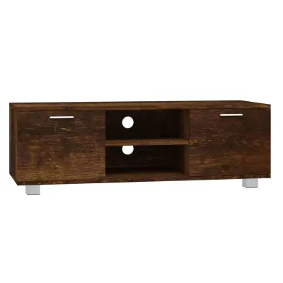 TV omarica - TV stojalo - Televizijska omarica dimljeni hrast 120x40,5x35 cm inženirski les