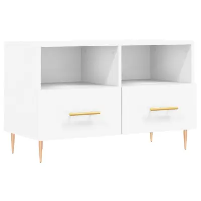 TV omarica - TV stojalo - Televizijska omarica bela 80x36x50 cm inženirski les