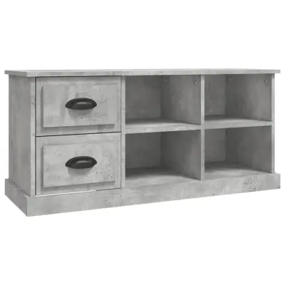 TV omarica - TV stojalo - Televizijska omarica betonsko siva 102x35,5x47,5 cm inženirski les
