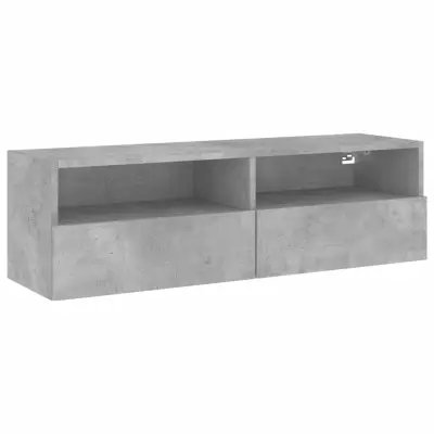 Stenska TV omarica - TV stojalo - Televizijska omarica betonsko siva 100x30x30 cm inženirski les