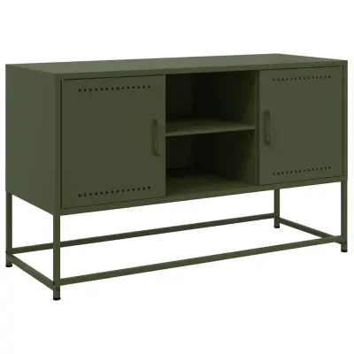 TV omarica - TV enota - Televizijska omarica olivno zelena 100,5x39x60,5 cm jeklo
