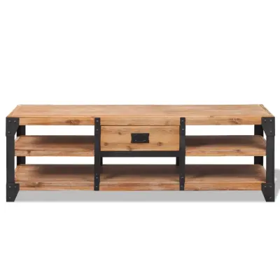 TV omarica - TV stojalo - Televizijska omarica iz trdnega akacijevega lesa 140x40x45 cm