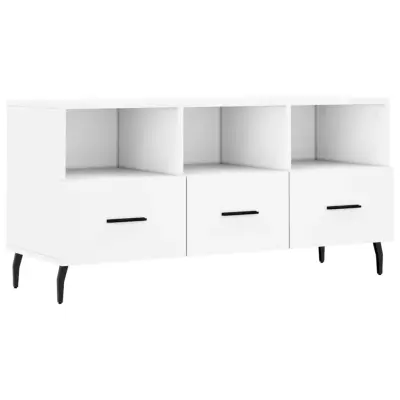 TV omarica - TV stojalo - Televizijska omarica bela 102x36x50 cm konstruiran les