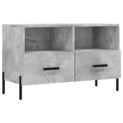 TV omarica - TV stojalo - Televizijska omarica betonsko siva 80x36x50 cm inženirski les
