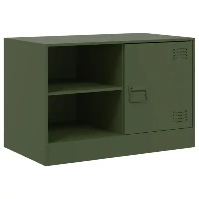 TV omarica - TV enota - Televizijska omarica olivno zelena 67x39x44 cm jeklo
