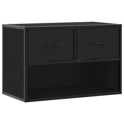 TV omarica - TV enota - Televizijska omarica črna 60x31x39,5 cm inženirski les in kovina