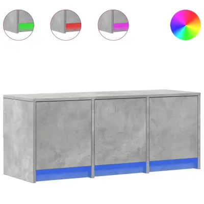 TV omarica - TV stojalo - Televizijska omarica z LED betonsko siva 97x34x40 cm inženirski les
