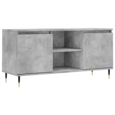 TV omarica - TV stojalo - Televizijska omarica betonsko siva 104x35x50 cm inženirski les