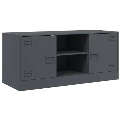 TV omarica - TV stojalo - Televizijska omarica antracitna 99x39x44 cm jeklo