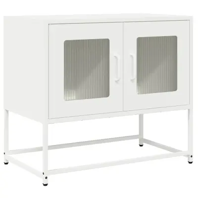 TV omarica - TV stojalo - Televizijska omarica Bela 68x39x60,5 cm Hladno valjano jeklo