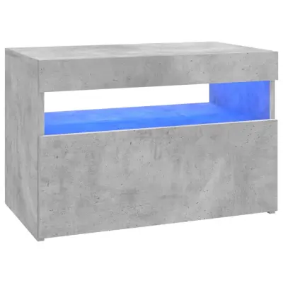 TV omarica - TV stojalo - Televizijska omarica z LED lučkami betonsko siva 60x35x40 cm