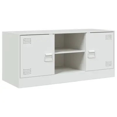 TV omarica - TV stojalo - Televizijska omarica bela 99x39x44 cm jeklo