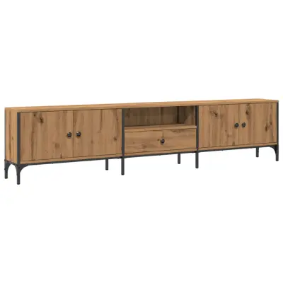 TV omarica - TV stojalo - Televizijska omarica s predalom artisan hrast 200x25x44 cm inženirski les