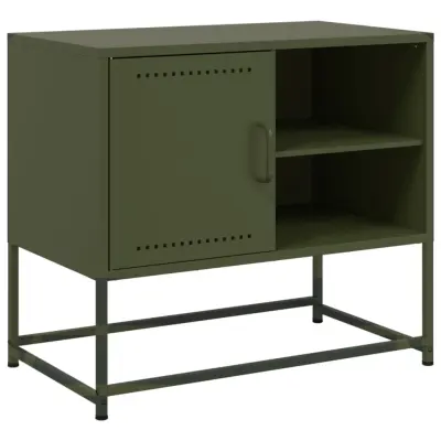 TV omarica - TV stojalo - Televizijska omarica gorčično rumena 100,5x39x60,5cm jeklo