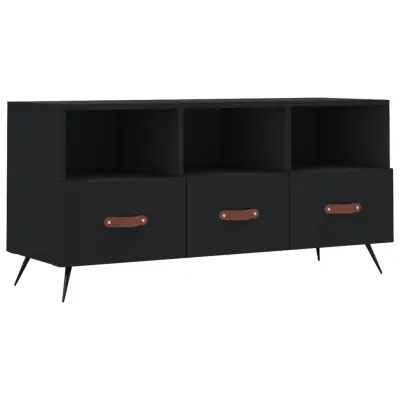 TV omarica - TV enota - Televizijska omarica črna 102x36x50 cm inženirski les