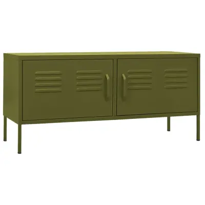 TV omarica - TV enota - Televizijska omarica olivno zelena 105x35x50 cm jeklo