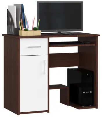 JAY DESK 90 cm WENGE / WHITE