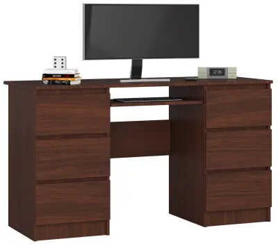 RAČUNALNIŠKA MIZA A-11 135 cm 6 Predalov WENGE