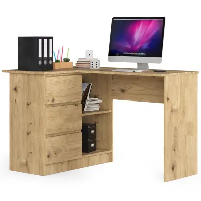 KOTNI PISALNA MIZA B16 CLP LEVO ARTISAN HRAST