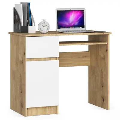 RAČUNALNIŠKA MIZA PIKSEL ARTISAN / BELO - LEVO