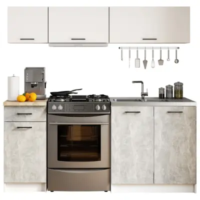 KITCHEN FURNITURE SET OLIWIA G1 1.8M WHITE-BETON