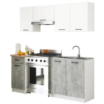 KITCHEN FURNITURE SET OLIWIA 1.8M WHITE-BETON
