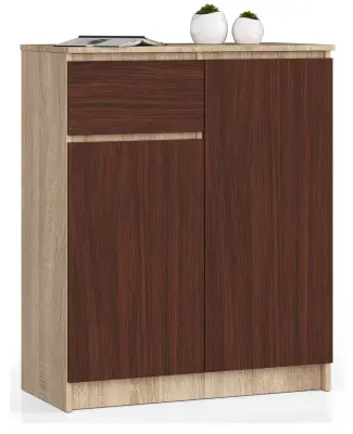 KOMODA K80 2D 1SZ CLP DĄB SONOMA / WENGE