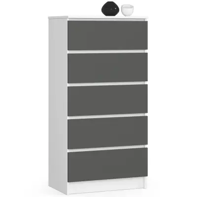 KOMODA K60 5SZ CLP BELE / SIVA