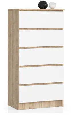 KOMODA K60 5SZ CLP OAK SONOMA / BELA
