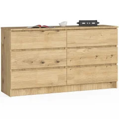 KOMODA K140 6SZ CLP DĄB ARTISAN