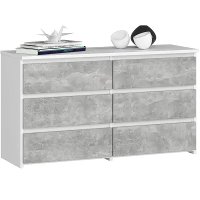 KOMODA CL100 6SZ PK BELO / BETON