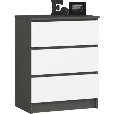 KOMODA K60 3SZ CLP GRAFITNO SIVO / BELO