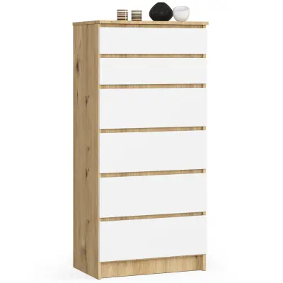 KOMODA K60 6SZ CLP OAK ARTISAN / WHITE