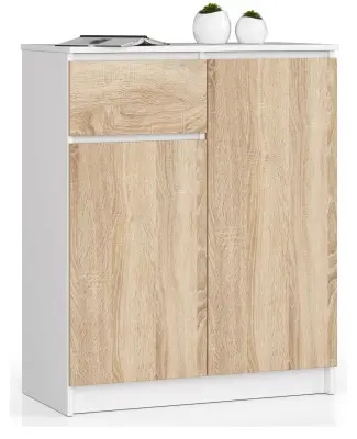 KOMODA K80 2D 1SZ CLP BELO / SONOMA HRAST