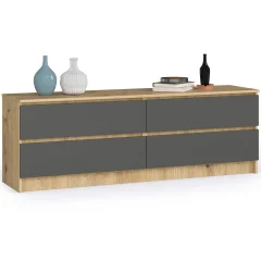 KOMODA K160 4SZ CLP DĄB ARTISAN / SIVI