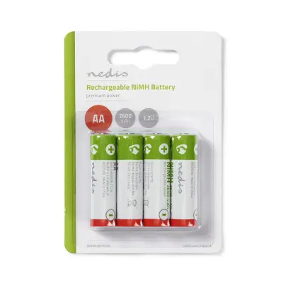 NEDIS AA polnilne baterije 2600 mAh paket 4 enote