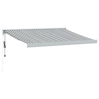 vidaXL Zložljiva tenda antracit in bela 3x2,5 m blago in aluminij
