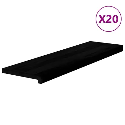 vidaXL Podloge za stopnice 20 kosov rjave 90x25x2 cm trdna hrastovina