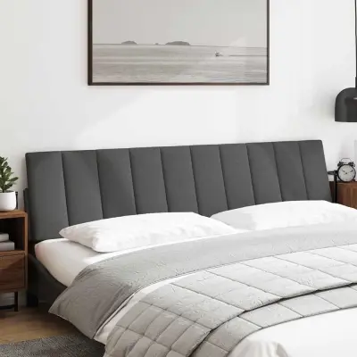 Posteljno vzglavje - Vzglavna omarica - Vzglavna stranica temno siva 200 cm blago