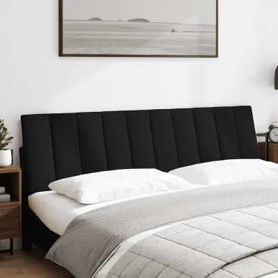 Posteljno vzglavje - Vzglavna omarica - Vzglavna stranica črna 180 cm blago