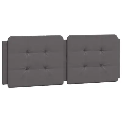 Posteljno vzglavje - Vzglavna omarica - Vzglavna stranica siva 120 cm umetno usnje