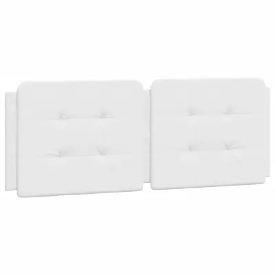 Posteljno vzglavje - Vzglavna omarica - Vzglavna stranica bela 140 cm umetno usnje