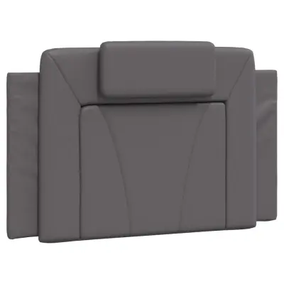 Posteljno vzglavje - Vzglavna omarica - Vzglavna stranica siva 90 cm umetno usnje