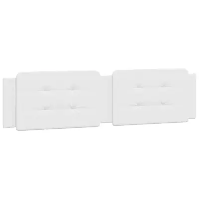 Posteljno vzglavje - Vzglavna omarica - Vzglavna stranica bela 200 cm umetno usnje