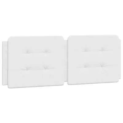 Posteljno vzglavje - Vzglavna omarica - Vzglavna stranica bela 120 cm umetno usnje